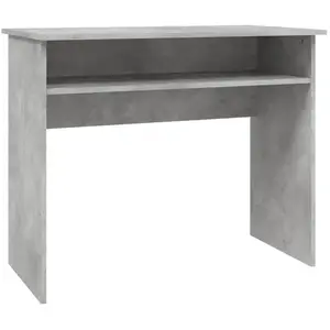 Comparateur de prix : vidaXL Bureau Gris béton 90x50x74 cm Aggloméré