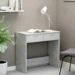 Comparateur de prix : vidaXL Bureau Gris béton 80x40x75 cm Aggloméré