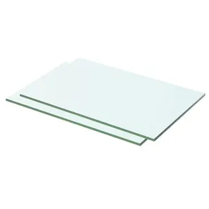 vidaXL Panneaux d'étagère 2 pcs verre transparent 50x25 cm pas cher