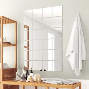 Comparateur de prix : vidaXL Carreaux de miroir 48 pcs Carré Verre