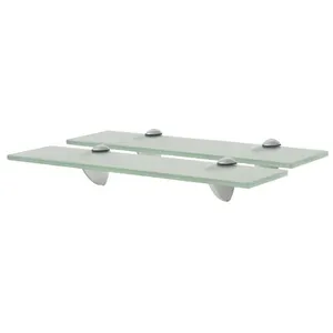 vidaXL Étagères murales 2 pcs Verre 40 x 20 cm 8 mm pas cher
