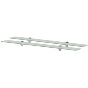vidaXL Étagères murales 2 pcs Verre 90 x 20 cm 8 mm pas cher