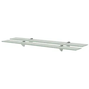 vidaXL Étagères murales 2 pcs Verre 80 x 10 cm 8 mm pas cher