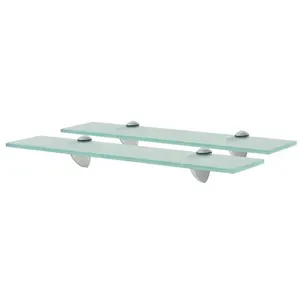 vidaXL Étagères murales 2 pcs Verre 50x20 cm 8 mm pas cher