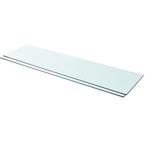 vidaXL Panneaux d'étagère 2 pcs Verre Transparent 110 x 30 cm pas cher