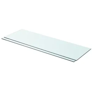 vidaXL Panneaux d'étagère 2 pcs Verre Transparent 80 x 25 cm pas cher
