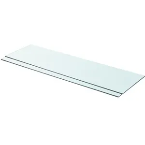 vidaXL Panneaux d'étagère 2 pcs Verre Transparent 90 x 25 cm pas cher