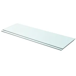 vidaXL Panneaux d'étagère 2 pcs Verre Transparent 90 x 30 cm pas cher