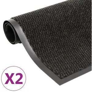 Comparateur de prix : vidaXL Paillassons rectangulaires 2 pcs 120 x 180 cm Noir