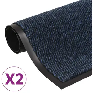 Comparateur de prix : vidaXL Paillassons rectangulaires 2 pcs 120 x 180 cm Bleu