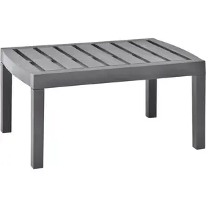 vidaXL Table de jardin Moka 78x55x38 cm Plastique pas cher