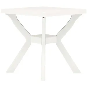vidaXL Table de bistro Blanc 70x70x72 cm Plastique pas cher