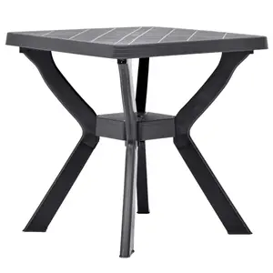 vidaXL Table de bistro Anthracite 70x70x72 cm Plastique pas cher