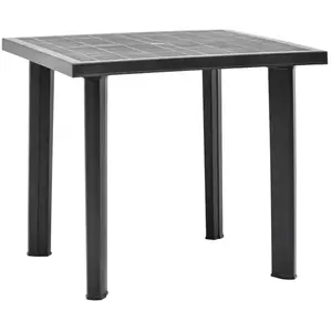 vidaXL Table de jardin Anthracite 80x75x72 cm Plastique pas cher