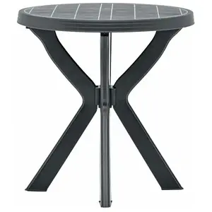 vidaXL Table de bistro Anthracite Ø70 cm Plastique pas cher