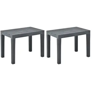 Comparateur de prix : vidaXL Bancs de jardin 2 pcs Anthracite Plastique
