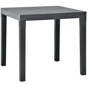 vidaXL Table de jardin Anthracite 78x78x72 cm Plastique pas cher