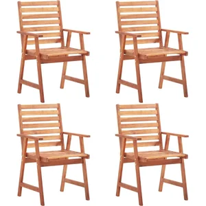 vidaXL Chaises de salle à manger d'extérieur 4 pcs Acacia massif pas cher