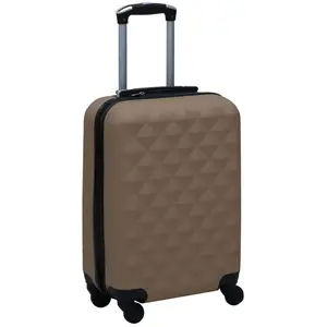 vidaXL Valise rigide Marron ABS pas cher