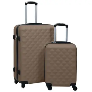 Comparateur de prix : vidaXL Ensemble de valises rigides 2 pcs Marron ABS