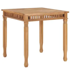 vidaXL Table à dîner de jardin 80x80x80 cm Bois de teck solide pas cher