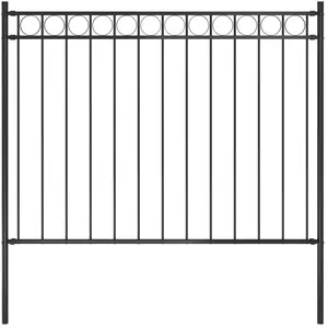 Comparateur de prix : vidaXL Clôture de jardin Acier 1,7x1,2 m Noir