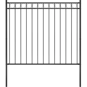 Comparateur de prix : vidaXL Clôture de jardin Acier 1,7x1,5 m Noir
