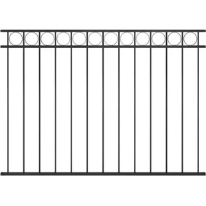 vidaXL Panneau de clôture Acier 1,7x1,2 m Noir pas cher