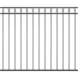 vidaXL Panneau de clôture Acier 1,7x1,5 m Noir pas cher