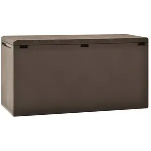 vidaXL Boîte de rangement de jardin Marron 114x47x60 cm pas cher