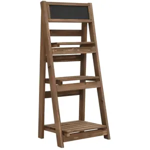 Comparateur de prix : vidaXL Support à plantes à 3 niveaux avec tableau noir 40x30x90 cm Pin