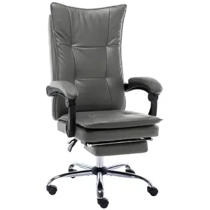 vidaXL Chaise de bureau Anthracite Similicuir pas cher