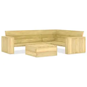vidaXL Salon de jardin 2 pcs Bois de pin imprégné pas cher