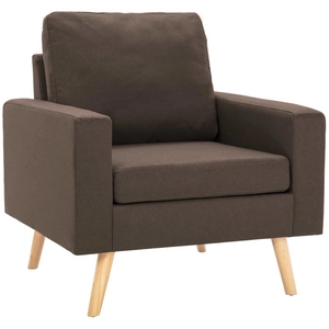 vidaXL Fauteuil Marron Tissu pas cher
