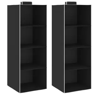 Comparateur de prix : vidaXL Étagères suspendues de rangement 2 pcs 4 niveaux Tissu