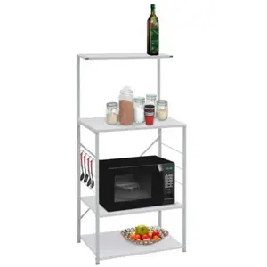 Comparateur de prix : vidaXL Armoire à micro-ondes Blanc 60x39,6x123 cm Bois d'ingénierie