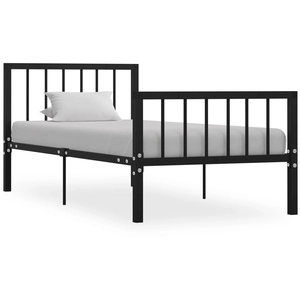 vidaXL Cadre de lit Noir Métal 100 x 200 cm pas cher