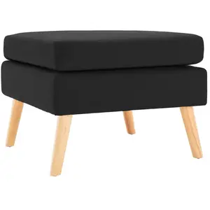 Comparateur de prix : vidaXL Repose-pied Noir Tissu