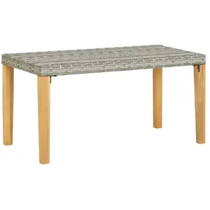 Comparateur de prix : vidaXL Banc de jardin 120 cm Gris Résine tressée et bois d'acacia