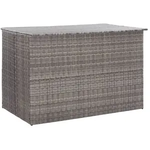 Comparateur de prix : vidaXL Boîte de rangement de jardin gris 150x100x100 cm résine tressée