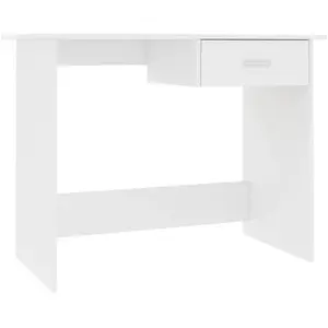 Comparateur de prix : vidaXL Bureau Blanc 100 x 50 x 76 cm Bois d'ingénierie