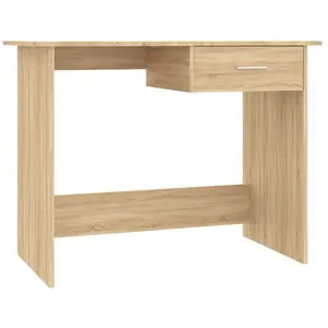 vidaXL Bureau Chêne sonoma 100 x 50 x 76 cm Aggloméré pas cher