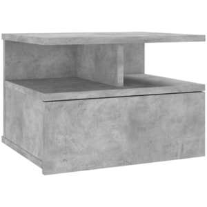 vidaXL Table de chevet flottante Gris béton 40x31x27 cm Aggloméré pas cher
