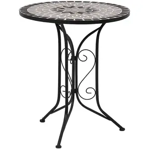 Comparateur de prix : vidaXL Table de bistro mosaïque Gris 60 cm Céramique