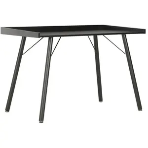 vidaXL Bureau Noir 90x50x79 cm pas cher