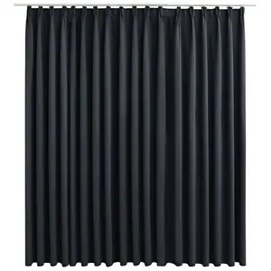 Comparateur de prix : vidaXL Rideau occultant avec crochets Noir 290x245 cm