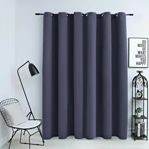 Comparateur de prix : vidaXL Rideau occultant et anneaux en métal Anthracite 290x245 cm