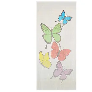 vidaXL Rideau de porte contre insectes Bambou 90 x 200 cm pas cher