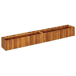 vidaXL Lit surélevé de jardin 200x30x25 cm Bois massif d'acacia pas cher