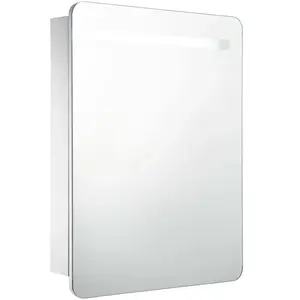 vidaXL Armoire de salle de bain à miroir LED 60x11x80 cm pas cher